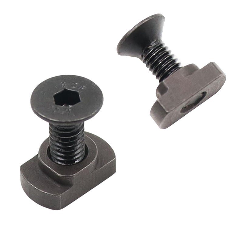 LThyzszb 24 Pack M4 Mlok T-Nuts & Screws Replacement Sets Steel, for Mlok System Accessory Installation, with Allen Key. (M4-Countersunk Head) - Image 3